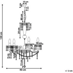 Lampadario Candeliere Bianco A Sei Braccia Kalang -Negozio al dettaglio Paulmann 8414609 3