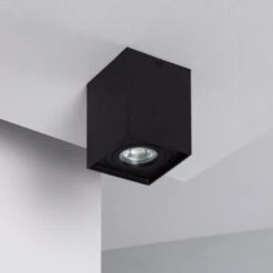 Applique Da Soffitto Alluminio Jaspe Nero Nero
