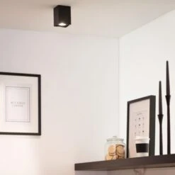 Applique Da Soffitto Alluminio Jaspe Nero Nero -Negozio al dettaglio Paulmann 8445395 4