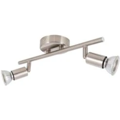 Lampada Da Soffitto Orientabile Alluminio 2 Faretti Argento Oasis Argento -Negozio al dettaglio Paulmann 8445400 3