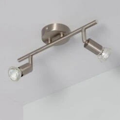 Lampada Da Soffitto Orientabile Alluminio 2 Faretti Argento Oasis Argento -Negozio al dettaglio Paulmann 8445400 4