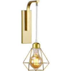 Applique Da Parete Retrò Lampada Da Parete Vintage Applique Parete Moderna Applique Per Interni Minimalista Oro Per Ufficio Bar Camera Da Letto, E27