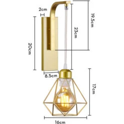 Applique Da Parete Retrò Lampada Da Parete Vintage Applique Parete Moderna Applique Per Interni Minimalista Oro Per Ufficio Bar Camera Da Letto, E27 -Negozio al dettaglio Paulmann 85752852 5