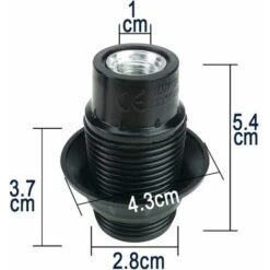 Camere E14 Portalampada Lampadina 250V 4A Plastica Portalampada Portalampada Filettatura Esterna Stile Retrò (E14 Dente Completo) -Negozio al dettaglio Paulmann 85900784 5