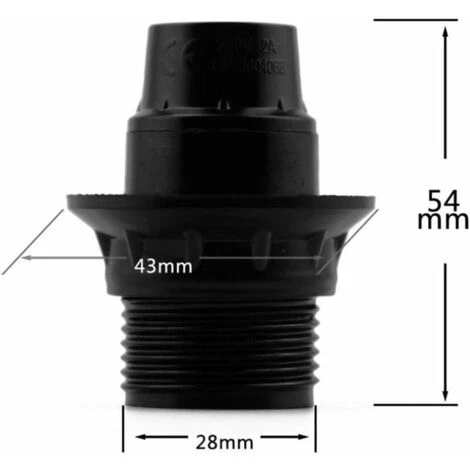 4 Camere E14 Portalampada Lampadina 250V 4A Plastica Portalampada Portalampada Filettatura Esterna Stile Retrò (Nero) 7 4 Camere E14 Portalampada Lampadina 250V 4A Plastica Portalampada Portalampada Filettatura Esterna Stile Retrò (Nero) - immagine 5