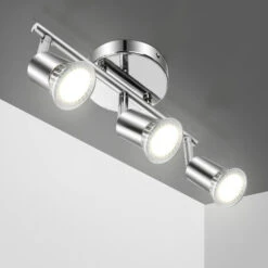 Aigostar Faretti LED Soffitto Orientabili, Lampada Da Soffitto GU10 , 3 Luci Lampadario Camera Da Letto Cucina Soggiorno 220V (Lampadine Non Incluse)