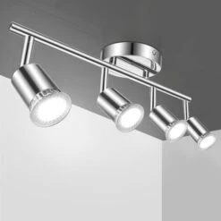 Aigostar Faretti LED Soffitto Orientabili, Lampada Da Soffitto Moderna GU10, 4 Luci Lampadario Camera Da Letto Cucina Soggiorno 220V (Lampadine Non Incluse)
