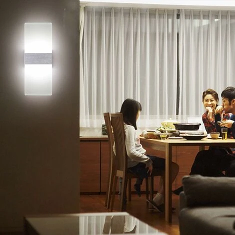 HIASDFLS Applique Da Parete A Led 12W Lampada Design Moderno Up And Down Applique Da Parete Lampada Da Parete Per Interni Luce Notturna Bianco Freddo 5 HIASDFLS Applique Da Parete A Led 12W Lampada Design Moderno Up And Down Applique Da Parete Lampada Da Parete Per Interni Luce Notturna Bianco Freddo - immagine 3