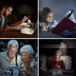 HIASDFLS Lampada Da Lettura, Lampada Da Lettura Ricaricabile USB Con Sensore Tattile, Lampada Da Libro Con 3 Modalità Di Luminosità Regolabili Eye-Care, Clip Flessibile Sulla Lampada Da Lettura Per Le -Negozio al dettaglio Paulmann 88133115 5