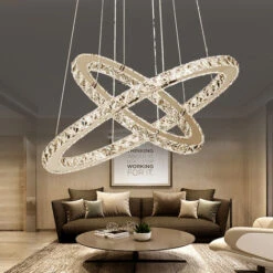 Lampade Da Soffitto 48W Lampadario A Sospensione Di Cristallo Pendente Lampadario LED Soffitto Lampade Illuminazione, Dimmerabile HENGMEI -Negozio al dettaglio Paulmann 88136357 4