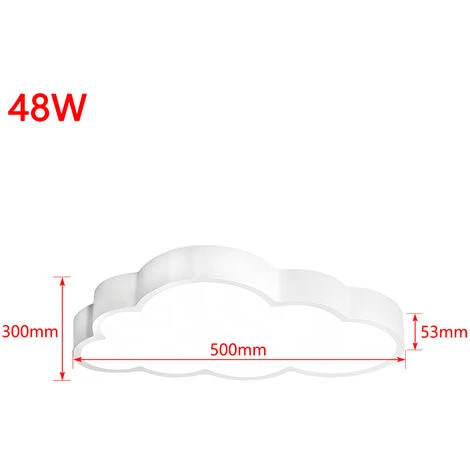 Plafoniere 48W Lampada Da Soffitto A LED, Plafoniera, Con Telecomando, Ultrasottile, Creativa A Forma Di Nuvola, Lampada Per Bambini HENGMEI 4 Plafoniere 48W Lampada Da Soffitto A LED, Plafoniera, Con Telecomando, Ultrasottile, Creativa A Forma Di Nuvola, Lampada Per Bambini HENGMEI - immagine 2