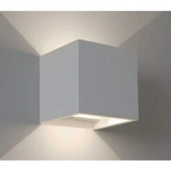 Applique Led Lampada Muro 20W Quadrato Bianco Luce Naturale Interno Esterno F18