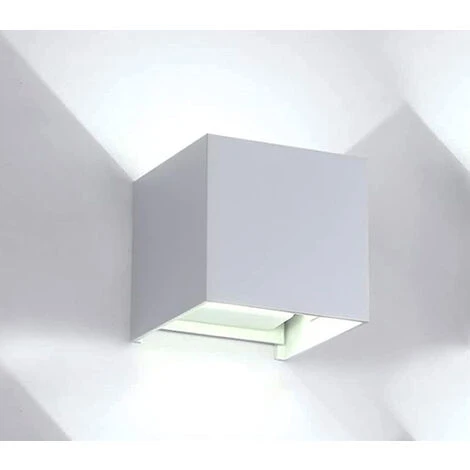Applique Led Lampada Muro 20W Cubo Bianco Luce Fredda Interno Esterno F18 3 Applique Led Lampada Muro 20W Cubo Bianco Luce Fredda Interno Esterno F18