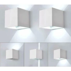 Applique Led Lampada Muro 20W Cubo Bianco Luce Fredda Interno Esterno F18 11 Applique Led Lampada Muro 20W Cubo Bianco Luce Fredda Interno Esterno F18 -Negozio al dettaglio Paulmann 88773339 5