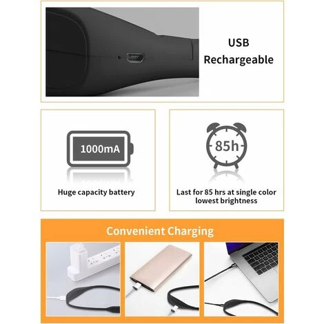 LITZEELampada Da Lettura Da Collo Ricaricabile, 3 Colori Protezione Degli Occhi Lampada Da Lettura Notturna A Led Intorno Al Collo Vivavoce, Lampada Da Collo Da 1000 Mah Per Leggere, Campeggio, Cucito 5 LITZEELampada Da Lettura Da Collo Ricaricabile, 3 Colori Protezione Degli Occhi Lampada Da Lettura Notturna A Led Intorno Al Collo Vivavoce, Lampada Da Collo Da 1000 Mah Per Leggere, Campeggio, Cucito - immagine 3