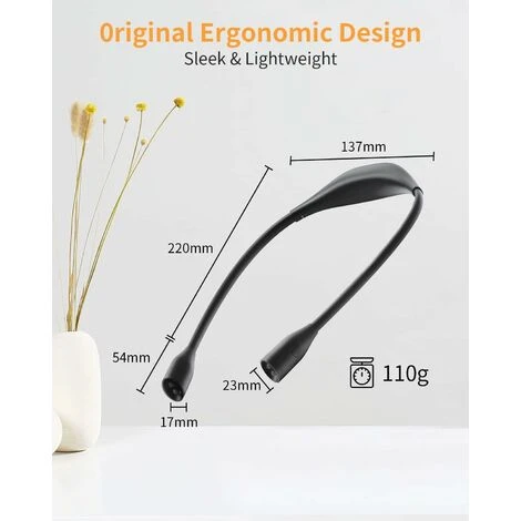 LITZEELampada Da Lettura Da Collo Ricaricabile, 3 Colori Protezione Degli Occhi Lampada Da Lettura Notturna A Led Intorno Al Collo Vivavoce, Lampada Da Collo Da 1000 Mah Per Leggere, Campeggio, Cucito 7 LITZEELampada Da Lettura Da Collo Ricaricabile, 3 Colori Protezione Degli Occhi Lampada Da Lettura Notturna A Led Intorno Al Collo Vivavoce, Lampada Da Collo Da 1000 Mah Per Leggere, Campeggio, Cucito - immagine 5