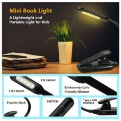 LITZEELampada Da Lettura, Lampada Da Lettura Ricaricabile A Clip 9 Led, 3 Modalità Di Luminosità (Bianco Freddo E Caldo), Collo Flessibile A 360°, Luce Da Lettura Per Leggere A Letto, Luce A Clip Per 9 LITZEELampada Da Lettura, Lampada Da Lettura Ricaricabile A Clip 9 Led, 3 Modalità Di Luminosità (Bianco Freddo E Caldo), Collo Flessibile A 360°, Luce Da Lettura Per Leggere A Letto, Luce A Clip Per -Negozio al dettaglio Paulmann 88937284 3