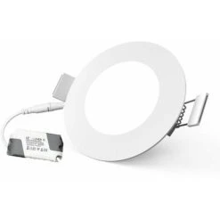 Faretto Pannello LED Incasso Rotondo 6W Slim Alette Molla Luce Bianca Fredda