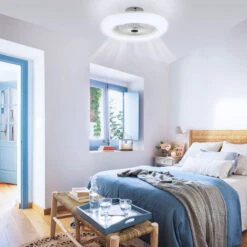 Hengda 80W Ventilatore Da Soffitto Timer Ventilatore Lampada Illuminazione Bianco Ventilatore LED Dimmerabile -Negozio al dettaglio Paulmann 90203471 4