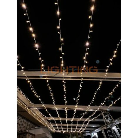 Cielo Stellato Catena E Tenda Luminosa Con Prolunghe E Accessori Luci Di Natale Per Ristoranti E Attività Da Esterno Professionale - PROLUNGA DA 3M 4 Cielo Stellato Catena E Tenda Luminosa Con Prolunghe E Accessori Luci Di Natale Per Ristoranti E Attività Da Esterno Professionale - PROLUNGA DA 3M - immagine 2