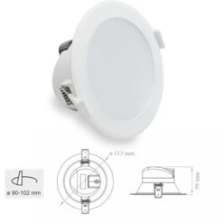Faro Incasso Tricolor, Led Dimmerabile, 10W – LAMPO SYDNEY10WMC