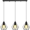LAMPADARIO 3 LUCI SOSPENSIONE CORDA VINTAGE LAMPADA RETRÒ A SOSPENSIONE A GABBIA -Negozio al dettaglio Paulmann 92488986 1