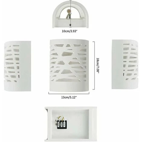 Lampada Da Parete A LED 7W Moderna Luce Bianca Per Interni In Gesso Per Soggiorno, Camera Da Letto, Scale, Corridoio, Luce Notturna 4 Lampada Da Parete A LED 7W Moderna Luce Bianca Per Interni In Gesso Per Soggiorno, Camera Da Letto, Scale, Corridoio, Luce Notturna - immagine 2