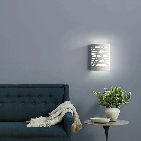 Lampada Da Parete A LED 7W Moderna Luce Bianca Per Interni In Gesso Per Soggiorno, Camera Da Letto, Scale, Corridoio, Luce Notturna 6 Lampada Da Parete A LED 7W Moderna Luce Bianca Per Interni In Gesso Per Soggiorno, Camera Da Letto, Scale, Corridoio, Luce Notturna - immagine 4