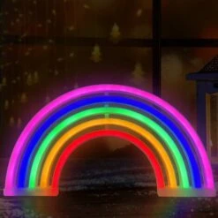 Insegna Al Neon Arcobaleno Luce Notturna Lampada A LED Notte Applique Da Parete Luci Al Neon A LED Insegne Al Neon Luminose, Decorazioni Murali, Regali Di Natale, Feste A Casa -Negozio al dettaglio Paulmann 94295512 3