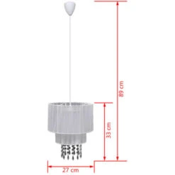 Lampadario Lampada Da Soffitto In Cristallo Bianco VidaXL -Negozio al dettaglio Paulmann 947533 3