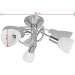Lampada Da Soffitto Con Diffusori In Vetro Per 3 Lampadine E14 VidaXL -Negozio al dettaglio Paulmann 947752 3