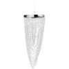 Lampadario Sospeso In Cristallo 22 X 58 Cm VidaXL