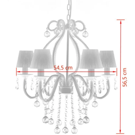 Lampadario Con 2300 Cristalli Bianchi VidaXL 5 Lampadario Con 2300 Cristalli Bianchi VidaXL - immagine 3