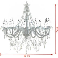 Lampadario Classico Vetro 1600 Cristalli, A Sospensione VidaXL -Negozio al dettaglio Paulmann 949515 3