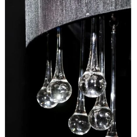 Lampadario Con 85 Cristalli Nero VidaXL 4 Lampadario Con 85 Cristalli Nero VidaXL - immagine 2