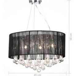Lampadario Con 85 Cristalli Nero VidaXL 8 Lampadario Con 85 Cristalli Nero VidaXL -Negozio al dettaglio Paulmann 949517 3