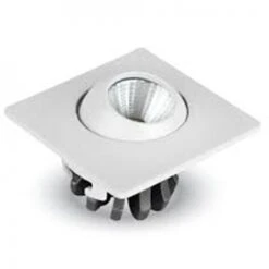 Trade Shop - Faretto 3w Orientabile Quadrato Da Incasso Bianco Con Alette Per Cartongesso -bianco Caldo -