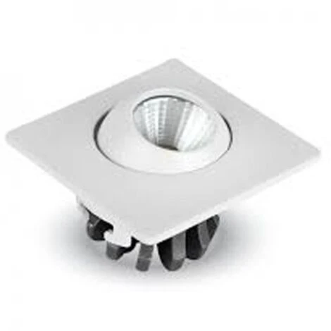 Trade Shop - Faretto 3w Orientabile Quadrato Da Incasso Bianco Con Alette Per Cartongesso -bianco Caldo - 3 Trade Shop - Faretto 3w Orientabile Quadrato Da Incasso Bianco Con Alette Per Cartongesso -bianco Caldo -