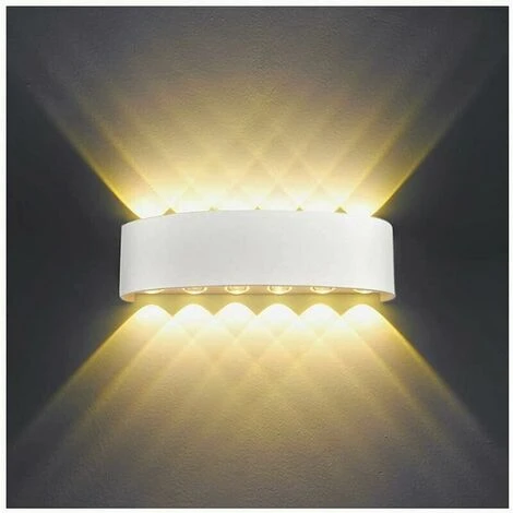 Applique Da Parete Per Interni A LED Da 12W, Applique Da Parete Moderna Bianca, IP65, Applique Da Parete Per Esterni In Alluminio Impermeabile, Lampada Spot Su E Giù Per Soggiorno, Camera Da Letto, Co 3 Applique Da Parete Per Interni A LED Da 12W, Applique Da Parete Moderna Bianca, IP65, Applique Da Parete Per Esterni In Alluminio Impermeabile, Lampada Spot Su E Giù Per Soggiorno, Camera Da Letto, Co