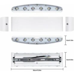 Applique Da Parete Per Interni A LED Da 12W, Applique Da Parete Moderna Bianca, IP65, Applique Da Parete Per Esterni In Alluminio Impermeabile, Lampada Spot Su E Giù Per Soggiorno, Camera Da Letto, Co 9 Applique Da Parete Per Interni A LED Da 12W, Applique Da Parete Moderna Bianca, IP65, Applique Da Parete Per Esterni In Alluminio Impermeabile, Lampada Spot Su E Giù Per Soggiorno, Camera Da Letto, Co -Negozio al dettaglio Paulmann 95220626 3