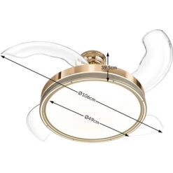 Ventilatore Lampadario Da Soffitto 4 Pale Richiudibili Telecomando 106 Cm Bronzo -Negozio al dettaglio Paulmann 95436041 4