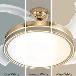 Ventilatore Lampadario Da Soffitto 4 Pale Richiudibili Telecomando 106 Cm Bronzo -Negozio al dettaglio Paulmann 95436041 5