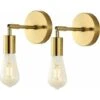 2 Applique Da Parete In Ottone Per Bagno, Lampada Da Parete E27, Lampada Da Parete Per Loft Industriale Vintage Retrò, Apparecchio Di Illuminazione A Parete (colore Oro) [Classe Di Efficienza Energeti -Negozio al dettaglio Paulmann 95524603 1