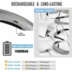 Glocusent Lampada Da Lettura Ricaricabile Al Collo, Lampada Per Leggere A Letto, 3 Colori, 6 Livelli Di Luminosità, Bracci Pieghevoli, Lunga Durata, Perfetta Per Leggere, Lavorare A Maglia, Riparare [ 9 Glocusent Lampada Da Lettura Ricaricabile Al Collo, Lampada Per Leggere A Letto, 3 Colori, 6 Livelli Di Luminosità, Bracci Pieghevoli, Lunga Durata, Perfetta Per Leggere, Lavorare A Maglia, Riparare [ -Negozio al dettaglio Paulmann 96206375 3