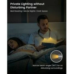 Lampada Da Lettura A LED Aggiornata Per Il Collo, Luce Da Libro Per Leggere A Letto, Timer Da 30 Minuti, 3 Colori E 3 Luminosità Regolabili, Ricaricabile E Di Lunga Durata, Ideale Per Leggere, Tessere -Negozio al dettaglio Paulmann 96207354 3