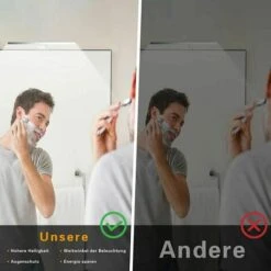 5W 500 Lumen LED Luci Specchio Bagno, 30cm Lampada Bagno Bianco Freddo 6000K, IP44 Impermeabile Applique Bagno Per Specchio, Nessuna Luce Vanity Tremolante -Negozio al dettaglio Paulmann 96231874 5