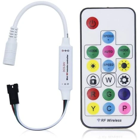 Controller LED IC A Pixel RGB/RGBW Con Telecomando RF - 5-24V DC - 2048 Pixel 3 Controller LED IC A Pixel RGB/RGBW Con Telecomando RF - 5-24V DC - 2048 Pixel