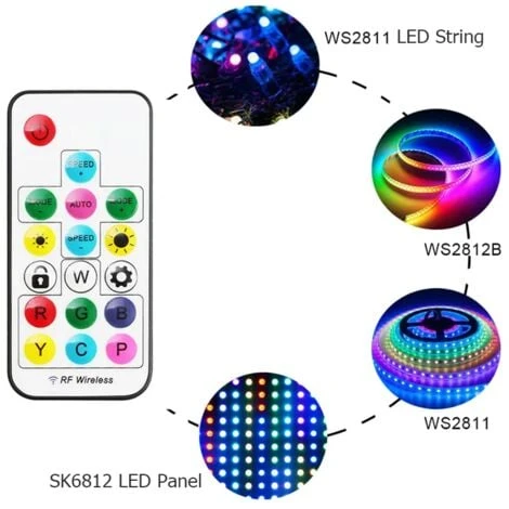Controller LED IC A Pixel RGB/RGBW Con Telecomando RF - 5-24V DC - 2048 Pixel 6 Controller LED IC A Pixel RGB/RGBW Con Telecomando RF - 5-24V DC - 2048 Pixel - immagine 4