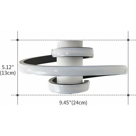 Moderne Plafoniere A LED, Plafoniera A Spirale Creativa Da 18 W, Lampadario In Acrilico In Metallo Bianco Caldo Per Camera Da Letto, Corridoio, Corridoio, Balcone, Soggiorno, Cucina 6 Moderne Plafoniere A LED, Plafoniera A Spirale Creativa Da 18 W, Lampadario In Acrilico In Metallo Bianco Caldo Per Camera Da Letto, Corridoio, Corridoio, Balcone, Soggiorno, Cucina - immagine 4