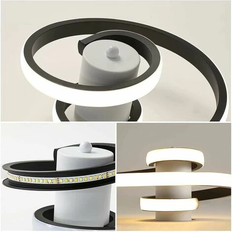 Moderne Plafoniere A LED, Plafoniera A Spirale Creativa Da 18 W, Lampadario In Acrilico In Metallo Bianco Caldo Per Camera Da Letto, Corridoio, Corridoio, Balcone, Soggiorno, Cucina 7 Moderne Plafoniere A LED, Plafoniera A Spirale Creativa Da 18 W, Lampadario In Acrilico In Metallo Bianco Caldo Per Camera Da Letto, Corridoio, Corridoio, Balcone, Soggiorno, Cucina - immagine 5